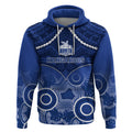 Personalised North Melbourne Football Hoodie Kangaroos Aboriginal Mix Polynesian Pattern LT14