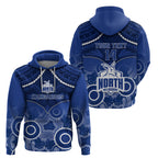 Personalised North Melbourne Football Hoodie Kangaroos Aboriginal Mix Polynesian Pattern LT14