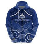 Personalised North Melbourne Football Hoodie Kangaroos Aboriginal Mix Polynesian Pattern LT14