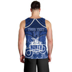 Personalised North Melbourne Football Men Tank Top Kangaroos Aboriginal Mix Polynesian Pattern LT14