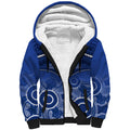 Personalised North Melbourne Football Sherpa Hoodie Kangaroos Aboriginal Mix Polynesian Pattern LT14