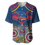 Adelaide Crows Football Baseball Jersey Aboriginal Mix Polynesian Pattern LT14