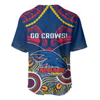 Adelaide Crows Football Baseball Jersey Aboriginal Mix Polynesian Pattern LT14