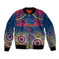Adelaide Crows Football Bomber Jacket Aboriginal Mix Polynesian Pattern LT14