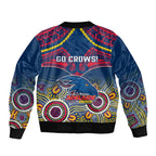 Adelaide Crows Football Bomber Jacket Aboriginal Mix Polynesian Pattern LT14