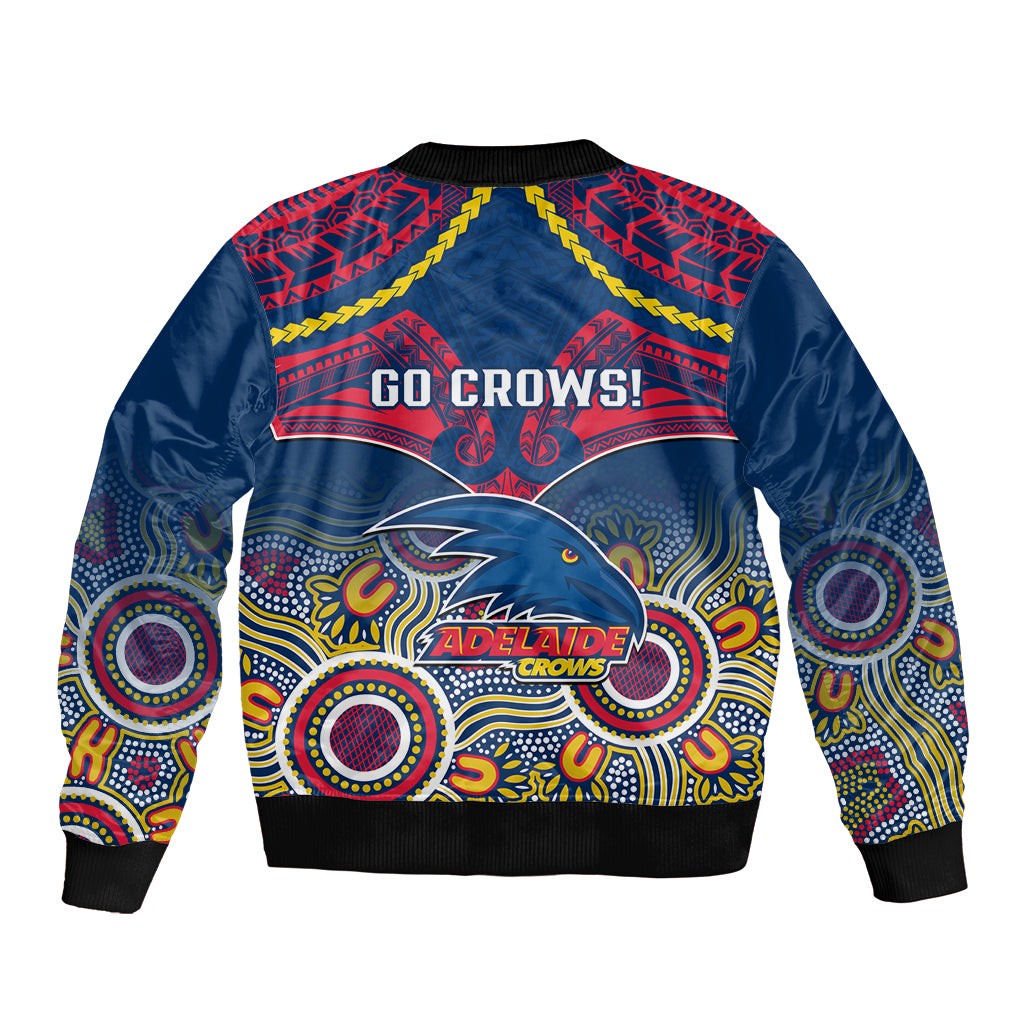 Adelaide Crows Football Bomber Jacket Aboriginal Mix Polynesian Pattern LT14