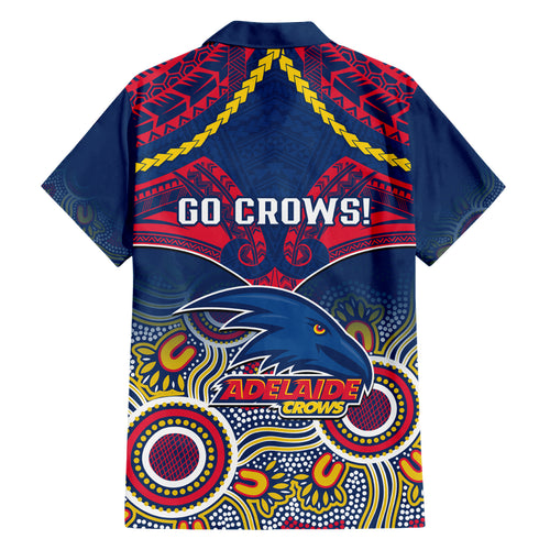 Adelaide Crows Football Hawaiian Shirt Aboriginal Mix Polynesian Pattern LT14