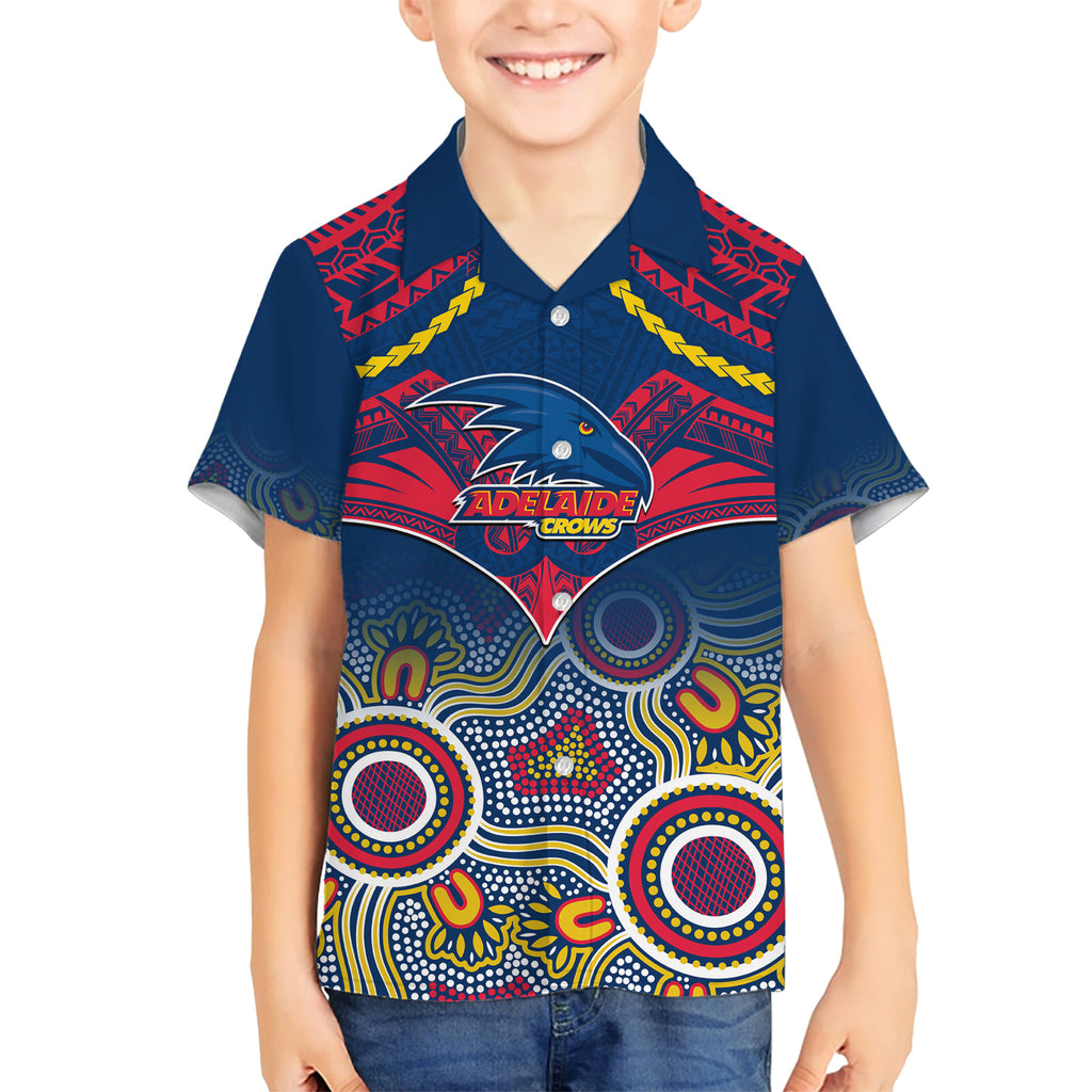 Adelaide Crows Football Hawaiian Shirt Aboriginal Mix Polynesian Pattern LT14