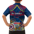 Adelaide Crows Football Hawaiian Shirt Aboriginal Mix Polynesian Pattern LT14