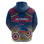 Adelaide Crows Football Hoodie Aboriginal Mix Polynesian Pattern LT14