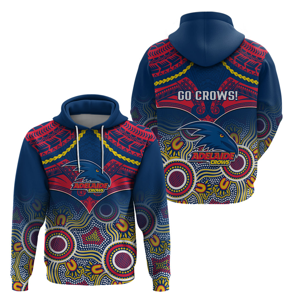 Adelaide Crows Football Hoodie Aboriginal Mix Polynesian Pattern LT14