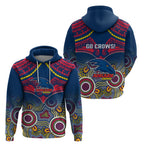 Adelaide Crows Football Hoodie Aboriginal Mix Polynesian Pattern LT14