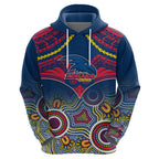 Adelaide Crows Football Hoodie Aboriginal Mix Polynesian Pattern LT14