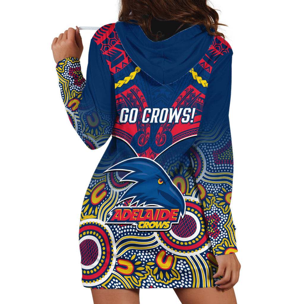 Adelaide Crows Football Hoodie Dress Aboriginal Mix Polynesian Pattern LT14