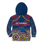 Adelaide Crows Football Kid Hoodie Aboriginal Mix Polynesian Pattern LT14