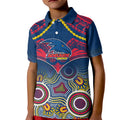 Adelaide Crows Football Kid Polo Shirt Aboriginal Mix Polynesian Pattern LT14