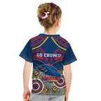 Adelaide Crows Football Kid T Shirt Aboriginal Mix Polynesian Pattern LT14