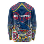 Adelaide Crows Football Long Sleeve Shirt Aboriginal Mix Polynesian Pattern LT14