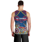 Adelaide Crows Football Men Tank Top Aboriginal Mix Polynesian Pattern LT14
