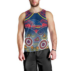 Adelaide Crows Football Men Tank Top Aboriginal Mix Polynesian Pattern LT14
