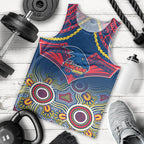 Adelaide Crows Football Men Tank Top Aboriginal Mix Polynesian Pattern LT14