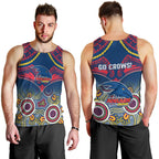 Adelaide Crows Football Men Tank Top Aboriginal Mix Polynesian Pattern LT14