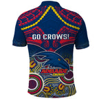 Adelaide Crows Football Polo Shirt Aboriginal Mix Polynesian Pattern LT14