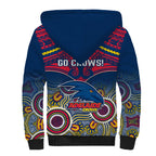 Adelaide Crows Football Sherpa Hoodie Aboriginal Mix Polynesian Pattern LT14