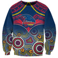 Adelaide Crows Football Sweatshirt Aboriginal Mix Polynesian Pattern LT14