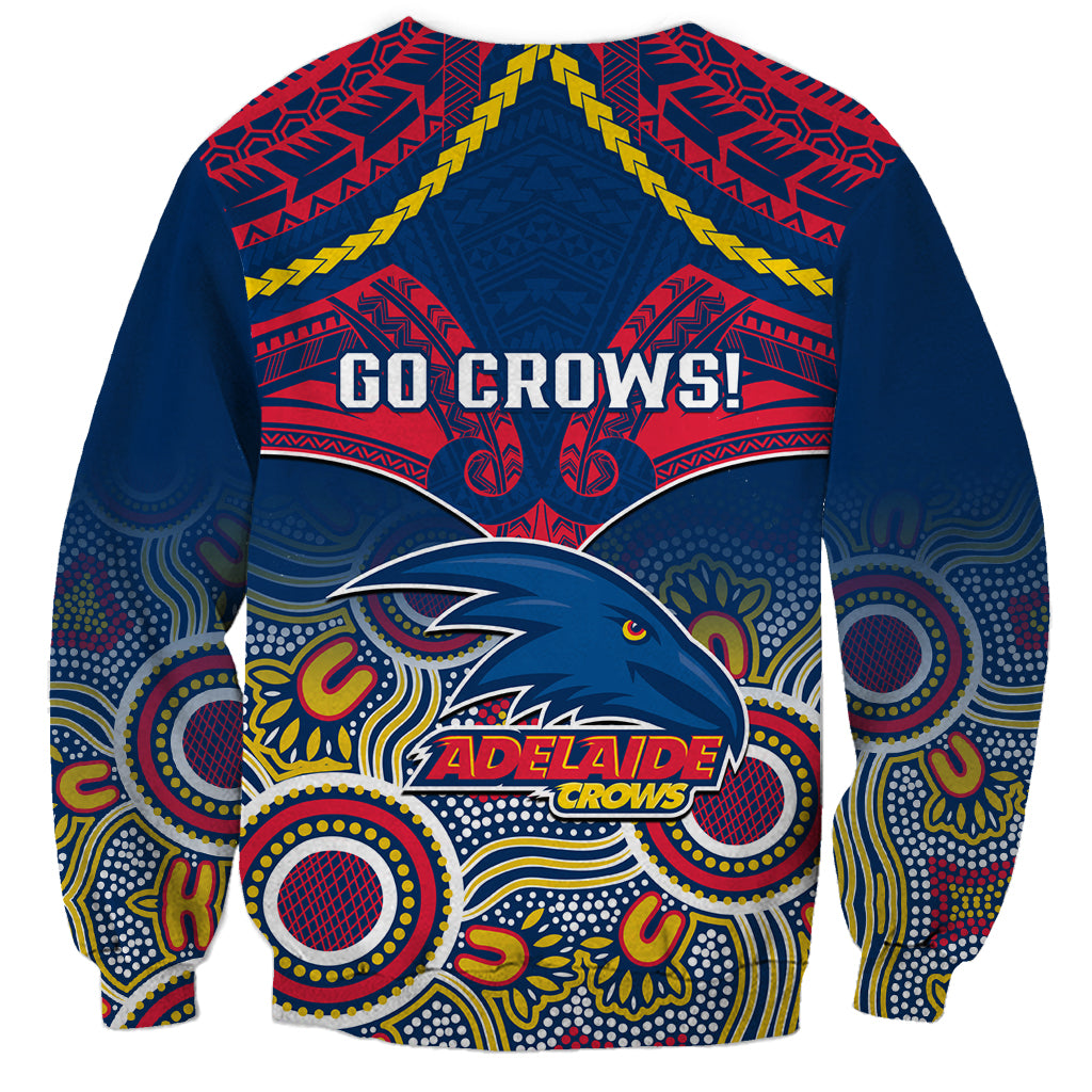Adelaide Crows Football Sweatshirt Aboriginal Mix Polynesian Pattern LT14