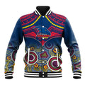 Personalised Adelaide Crows Football Baseball Jacket Aboriginal Mix Polynesian Pattern LT14