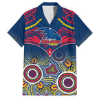 Personalised Adelaide Crows Football Hawaiian Shirt Aboriginal Mix Polynesian Pattern LT14