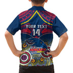 Personalised Adelaide Crows Football Hawaiian Shirt Aboriginal Mix Polynesian Pattern LT14