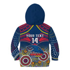 Personalised Adelaide Crows Football Kid Hoodie Aboriginal Mix Polynesian Pattern LT14