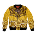 Hawthorn Football Bomber Jacket Hawks Aboriginal Mix Polynesian Pattern LT14