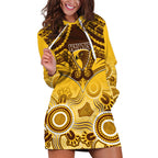 Hawthorn Football Hoodie Dress Hawks Aboriginal Mix Polynesian Pattern LT14
