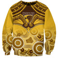 Hawthorn Football Sweatshirt Hawks Aboriginal Mix Polynesian Pattern LT14