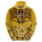Personalised Hawthorn Football Hoodie Hawks Aboriginal Mix Polynesian Pattern LT14