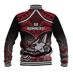 Essendon Football Baseball Jacket Bombers Aboriginal Mix Polynesian Pattern LT14
