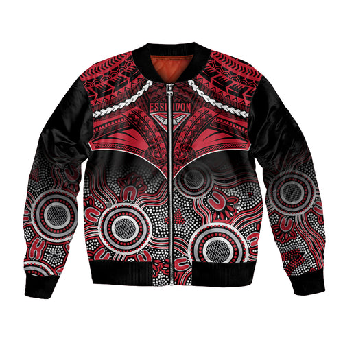 Essendon Football Bomber Jacket Bombers Aboriginal Mix Polynesian Pattern LT14