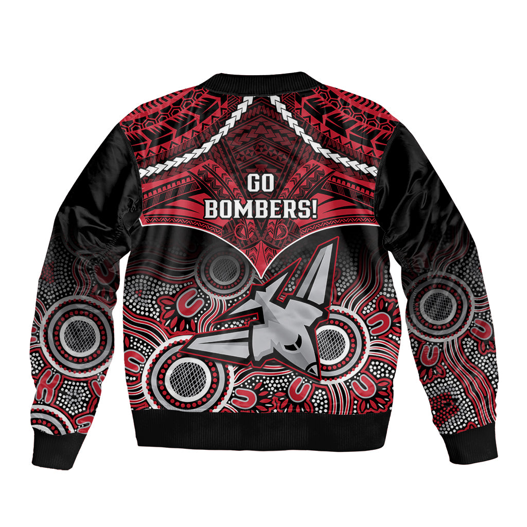 Essendon Football Bomber Jacket Bombers Aboriginal Mix Polynesian Pattern LT14