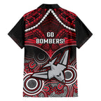 Essendon Football Hawaiian Shirt Bombers Aboriginal Mix Polynesian Pattern LT14