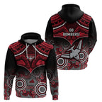 Essendon Football Hoodie Bombers Aboriginal Mix Polynesian Pattern LT14