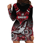 Essendon Football Hoodie Dress Bombers Aboriginal Mix Polynesian Pattern LT14