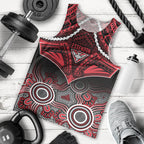 Essendon Football Men Tank Top Bombers Aboriginal Mix Polynesian Pattern LT14
