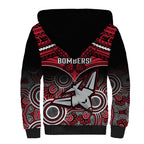 Essendon Football Sherpa Hoodie Bombers Aboriginal Mix Polynesian Pattern LT14