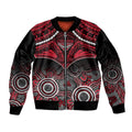 Essendon Football Sleeve Zip Bomber Jacket Bombers Aboriginal Mix Polynesian Pattern LT14