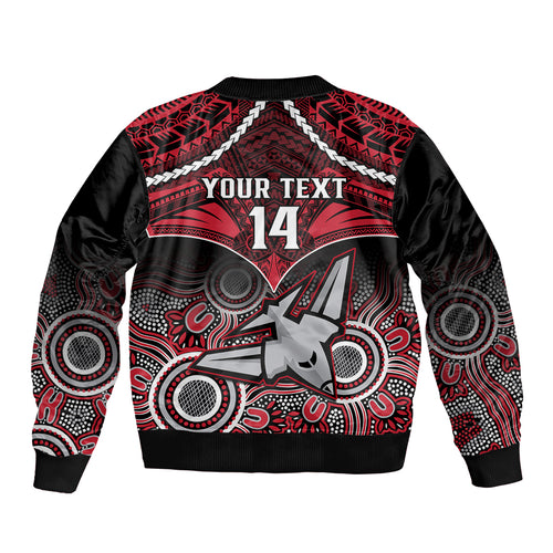 Personalised Essendon Football Bomber Jacket Bombers Aboriginal Mix Polynesian Pattern LT14