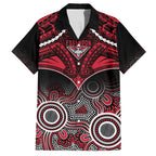 Personalised Essendon Football Hawaiian Shirt Bombers Aboriginal Mix Polynesian Pattern LT14
