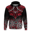 Personalised Essendon Football Hoodie Bombers Aboriginal Mix Polynesian Pattern LT14